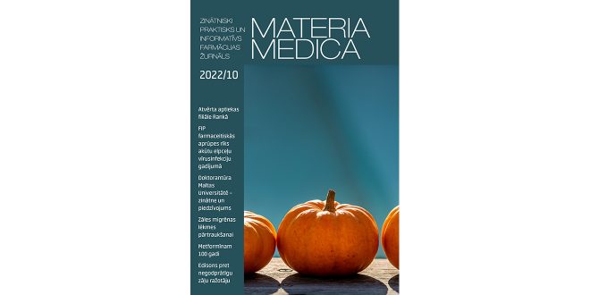 “Materia Medica” piedāvā intervijas ar lieliskiem farmaceitiem un daudz jaunumu farmaceitiskās aprūpes jomā