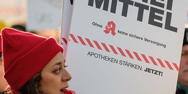 Vācijā novembrī notikuši plaši aptiekāru protesti