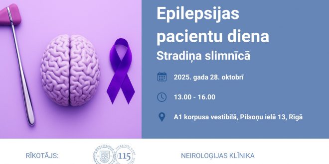 28. oktobrī Stradiņa slimnīcā notiks informatīvs pasākums epilepsijas pacientiem un sabiedrībai [labots laiks un lektori]