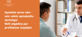 NVD aicina iedzīvotājus aktīvāk veikt valsts apmaksātu zarnu vēža skrīningu