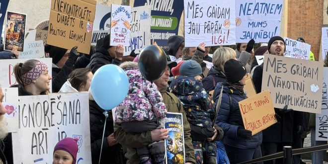 Protestā prasa valstij kompensēt diabēta pacientiem nepārtrauktās glikozes monitorēšanas sensorus
