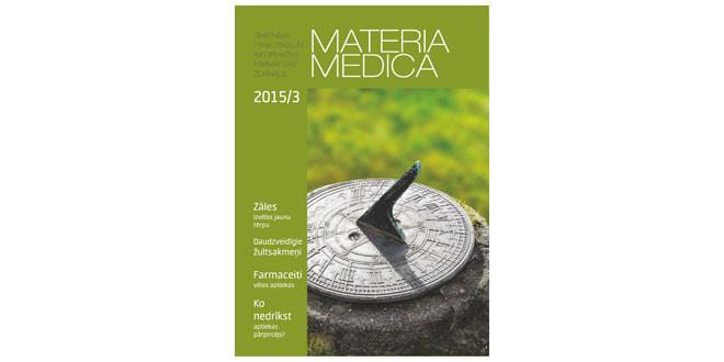 Jaunajā “Materia Medica” numurā – aktuāla diskusija, inovācijas zāļu formās,  ergonomika aptiekā